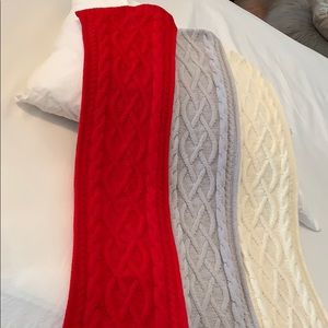 Three J Jill chenille infinity scarfs